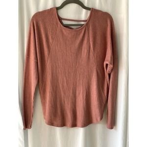 Pink Rose Super‎ soft Mauve Ribbed Sweater Dolman Sleeves Size Small